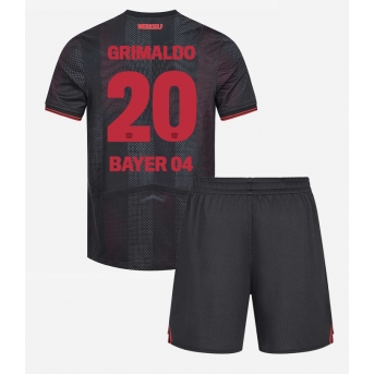 Billige Fotballdrakt Bayer Leverkusen Alejandro Grimaldo #20 Replika Hjemmedraktsett Barn 2025-26 Kortermet (med bukser)